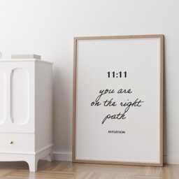 1111 Poster 1111 Angel Number Minimal Wall Art Print, Manifest Spiritual - thumbnail 1