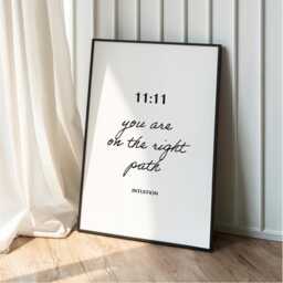 1111 Poster 1111 Angel Number Minimal Wall Art Print, Manifest Spiritual - thumbnail 3