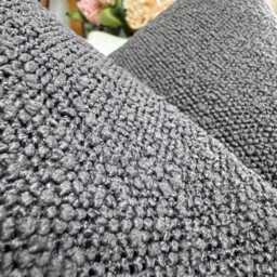 "Neutral Boucle Cushion Cover Durable Designer Fabric For Sofa Bed Decor - 12"" X 20" - thumbnail 4