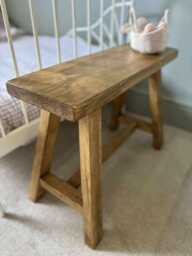 Rustic Wooden Bench - Farmhouse Stool Made To Measure