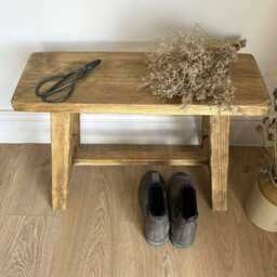 Rustic Wooden Bench - Farmhouse Stool Made To Measure - thumbnail 3