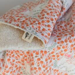 Handmade Crib Blanket Made Of 100% Cotton - Soft & Breathable Ideal As A Baby Shower Gift For Girls, With Floral Print - thumbnail 2