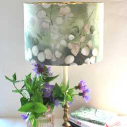 Handmade Green Floral Lampshade Honesty Botanical Table Or Pendant Light - thumbnail 2