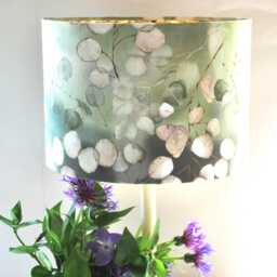 Handmade Green Floral Lampshade Honesty Botanical Table Or Pendant Light - thumbnail 1