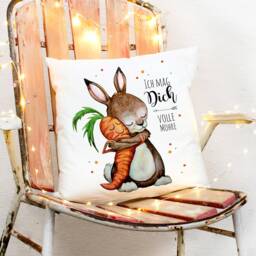 Pillow Rabbit Saying I Like You Full Carrot Ks29 - thumbnail 2