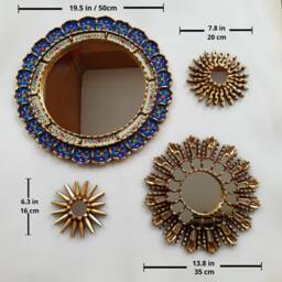 "Peruvian Mirrors ""Blue 2" - thumbnail 2