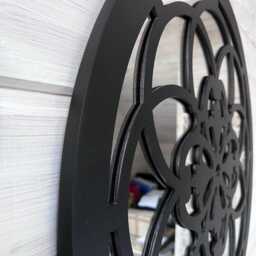 Round Wooden Wall Mirror Toskania 60cm - thumbnail 3