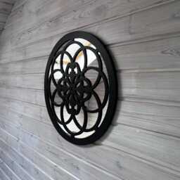 Round Wooden Wall Mirror Toskania 60cm - thumbnail 2