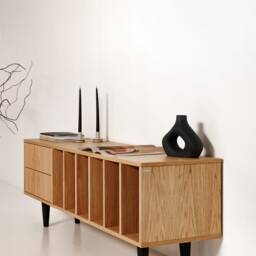 "Vinyl Record Cabinet Oak ""Marigold" - thumbnail 4
