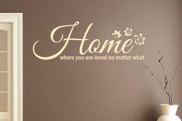 Home Where You Are Loved No Matter What - Family Wall Sticker Contemporary Vinyl Decal - image 1