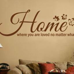 Home Where You Are Loved No Matter What - Family Wall Sticker Contemporary Vinyl Decal - thumbnail 2