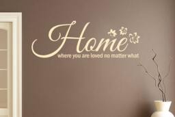 Home Where You Are Loved No Matter What - Family Wall Sticker Contemporary Vinyl Decal - thumbnail 1