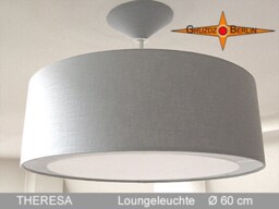Gray Hanging Lamp Theresa Pendant With Diffuser Linen - thumbnail 3