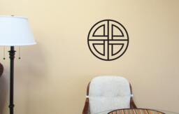 Shield Knot Decal Wall Art Vinyl Sticker Viking Pagan Norse Celtic - thumbnail 1