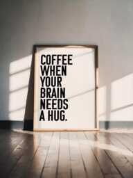 Coffee Poster Saying - Quote Wall Decoration A5 A4 A3 Art Print Gift Idea For Coffee Lovers 300G Premium Paper - thumbnail 1