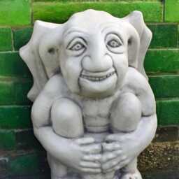 Concrete Cute Gargoyle Statue Stone Friendly Creature Figurine Outdoor Fantasy Sculpture Garden Guardian Decor Whimsical Yard Ornament Gift - thumbnail 3