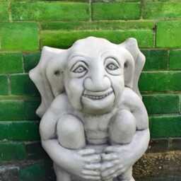 Concrete Cute Gargoyle Statue Stone Friendly Creature Figurine Outdoor Fantasy Sculpture Garden Guardian Decor Whimsical Yard Ornament Gift - thumbnail 2