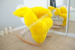 Genuine Natural Yellow Sheepskin Rug Throw Scandinavian Style - thumbnail 1