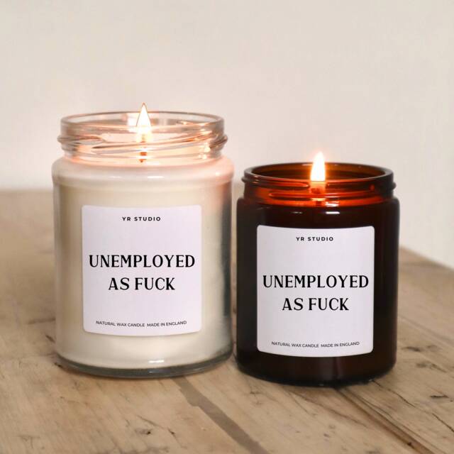 Unemployed Gift Candle, Funny Graduate, University, Leaving Work, Retirement For Student, Him, Her, Friend, Colleague - image 1