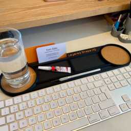 Personalised Desk Organiser, Custom Name Keyboard Tray, Gift For Him, Fathers Day Gift, Office Pen Business Card Holder, UK - thumbnail 2