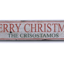 Family Christmas Sign, Decor, Wall Wood Sign - Rustic Hand Made Wooden Decor - thumbnail 2