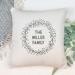 Family Name Personalised Cushion - Custom Last Decorative Pillow Unique Home Gift For Housewarming Or Wedding - thumbnail 1
