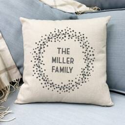 Family Name Personalised Cushion - Custom Last Decorative Pillow Unique Home Gift For Housewarming Or Wedding - thumbnail 3