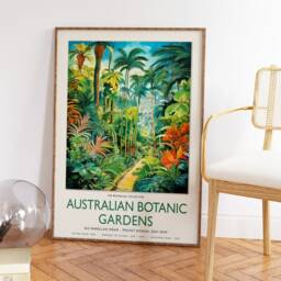 William Morris Print, Australia Botanic Garden Poster, Henri Roussea Vintage Botanical Wall Art, Floral Art - thumbnail 3