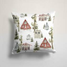Winter Cardinal Bird Cushion Cover/Christmas Pine Tree Throw Pillow Cover/xmas Deer Case/Winter Landscape Red Home - thumbnail 4