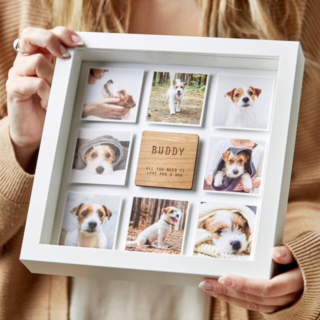 Personalized Pet Photo Collage - Engraved Wooden Plaque, Memorial - image 1