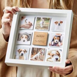 Personalized Pet Photo Collage - Engraved Wooden Plaque, Memorial - thumbnail 1