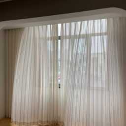 Custom Curtains Stripe Linen Voile Curtain For Airbnb Bedroom Living Room - thumbnail 4