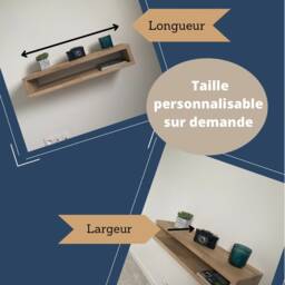 Console/Tv Stand Floating Shelf in Oak - thumbnail 4