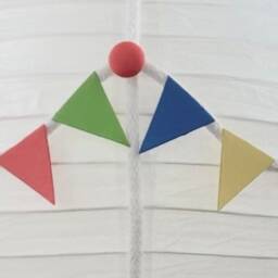 Rainbow Themed Hot Air Balloon Nursery Light Shade - thumbnail 2