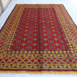 7x10 Ft Brand New Afghan Akhcha Handmade Rug, High Pile Rug Turkmen Bokhara Area Rug Living Room Rug, Tribal Bedroom Office - thumbnail 2