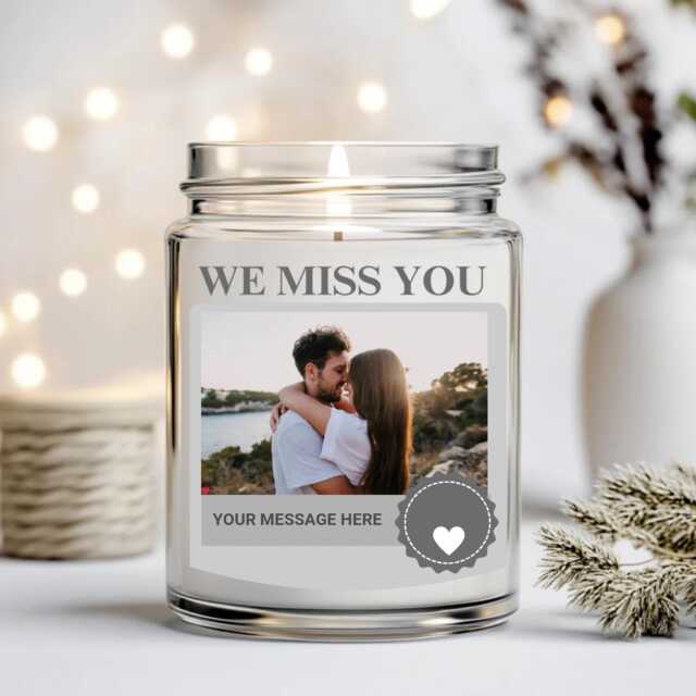 We Miss You Candle Label L Printable Sticker Merry Christmas Labels Large Gift