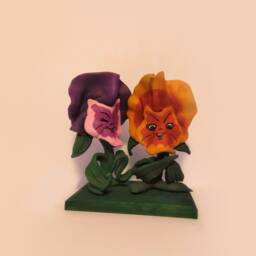 Alice in Wonderland - Flowers. Handmade Polymer Clay Action Figure. Unique Collectible - thumbnail 2