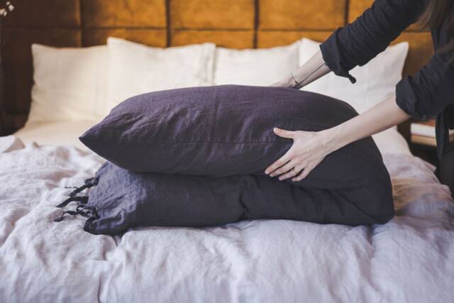 Linen Body Pillowcase With Ties European Flax Pillow Sham - image 1