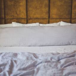 Linen Body Pillowcase With Ties European Flax Pillow Sham - thumbnail 3