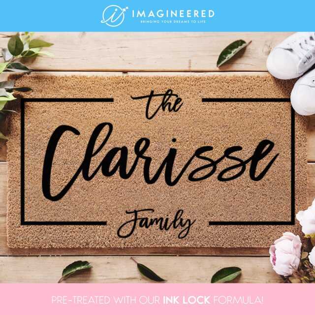 Housewarming Gift - Personalized Rug Family Name Door Mat New Home Closing Porch Decor Custom - image 1