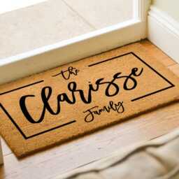 Housewarming Gift - Personalized Rug Family Name Door Mat New Home Closing Porch Decor Custom - thumbnail 2