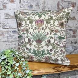 Manor House Audley Heather Scatter Cushion By Berry & Grouse - Birds Matching Piping Zip Feather Polyester Case Only - thumbnail 3