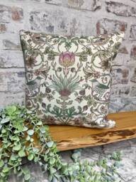 Manor House Audley Heather Scatter Cushion By Berry & Grouse - Birds Matching Piping Zip Feather Polyester Case Only - thumbnail 1