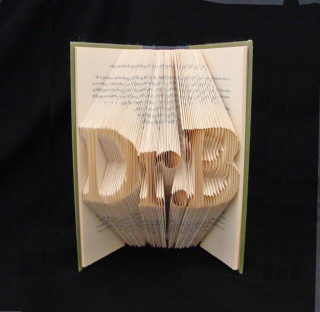 Dr.b - Doctor Phd Graduate Graduation Gift Professor 3 Letters Folded-Book Art Sculpture Unique Custom Personalized - image 1