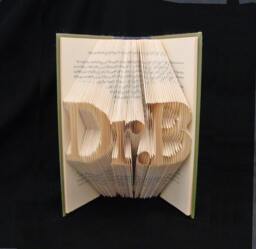 Dr.b - Doctor Phd Graduate Graduation Gift Professor 3 Letters Folded-Book Art Sculpture Unique Custom Personalized - thumbnail 1