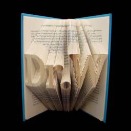 Dr.b - Doctor Phd Graduate Graduation Gift Professor 3 Letters Folded-Book Art Sculpture Unique Custom Personalized - thumbnail 4