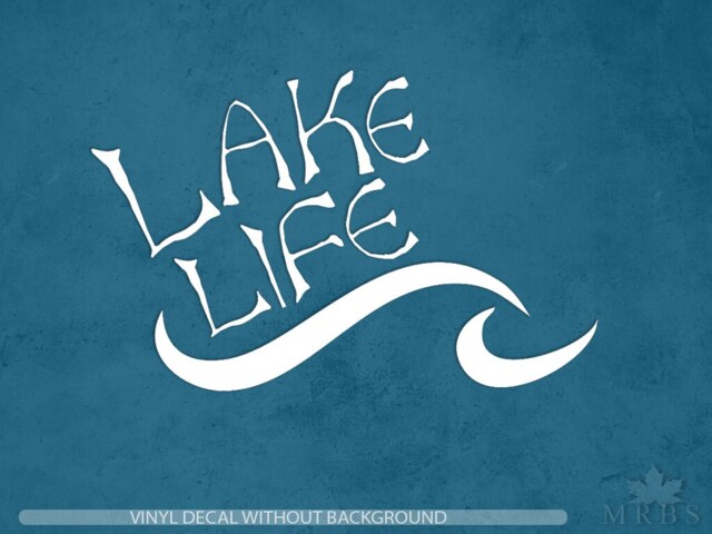 Lake Life Decal, Camping Decal, Kayak Sticker, Wave Decal - Nature Vinyl Sticker, Adventure Sticker & Wall Decals - image 1