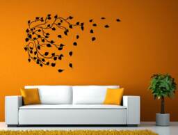 Leaves Branch Tree Floral Pattern Nature Wind Leaf Blowing Diy Wall Stickers Decals Vinyl Mural Decor Art L2145 - thumbnail 1