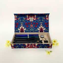 Handmade Snakeshead Pencil Case William Morris Fabric Stationery Organiser With Magnetic Closure - thumbnail 2