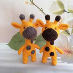 Giraffe Oskar Crocheted Cuddly Toy Handmade With Love Beautiful Gift For Birthday, Baby Party Or Christening - thumbnail 4